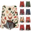 Women's Christmas Print Lightweight Knit Sweater Casual Long Sleeve Pullover Top