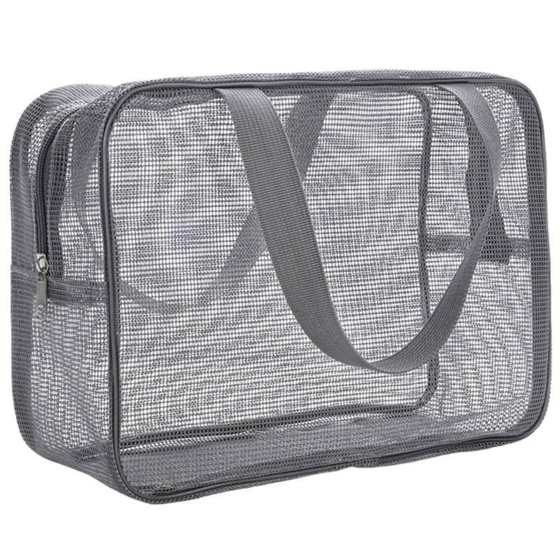 Organizatoare compacte din plasă pentru geantă de toaletă, pentru cămine universitare, camping și accesorii pentru baie, geantă de duș cu plasă agățată