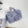 Oxford Luggage Bag Sturdy Foldable Nylon Duffle Bag Multi-Functional Solid Color Large Capacity Handbag For Gym Weekend Trips