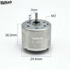 1Pcs Micro Mute Round Spindle Motor DC 6V 12V 15V 18V 24V 9300RPM RC320SH RF-320CH 24mm Electric Motor DIY Hobby Toy Sweeper