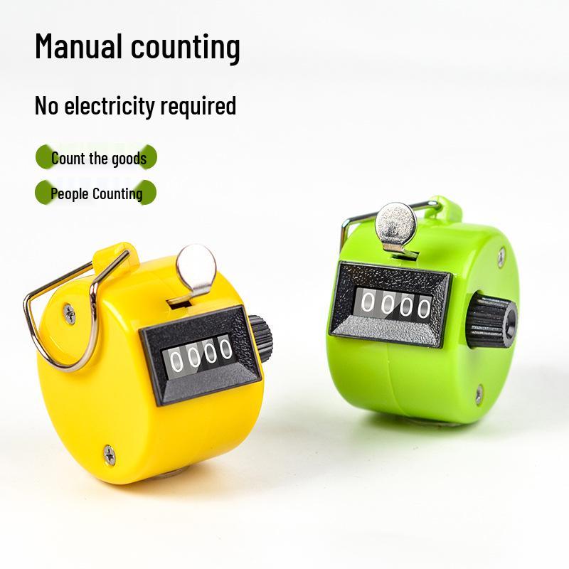 Four-Digit Handheld Metal and Plastic Tally Counter for People Flow Measurement