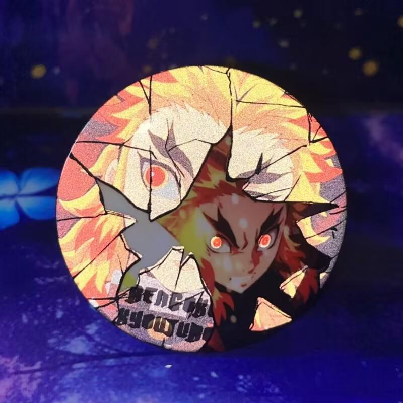 Demon Slayer Broken Badge Anime Pins Collection Hanging Accessory Merchandise Reflective Cool Cartoon Kimetsu No Yaiba