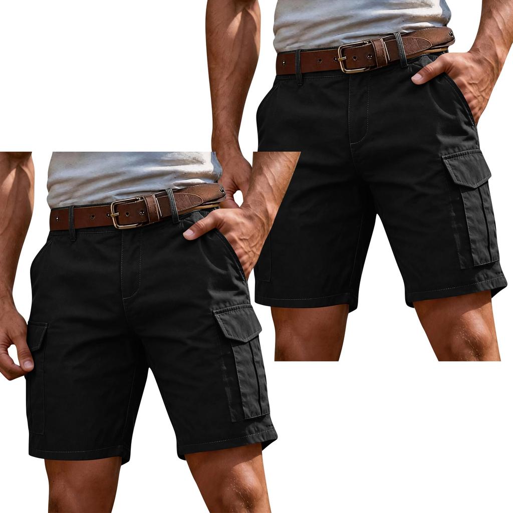 Herrshorts Cargo Knälånga Lös Passform Flerfickor för Sommarsport Vandring