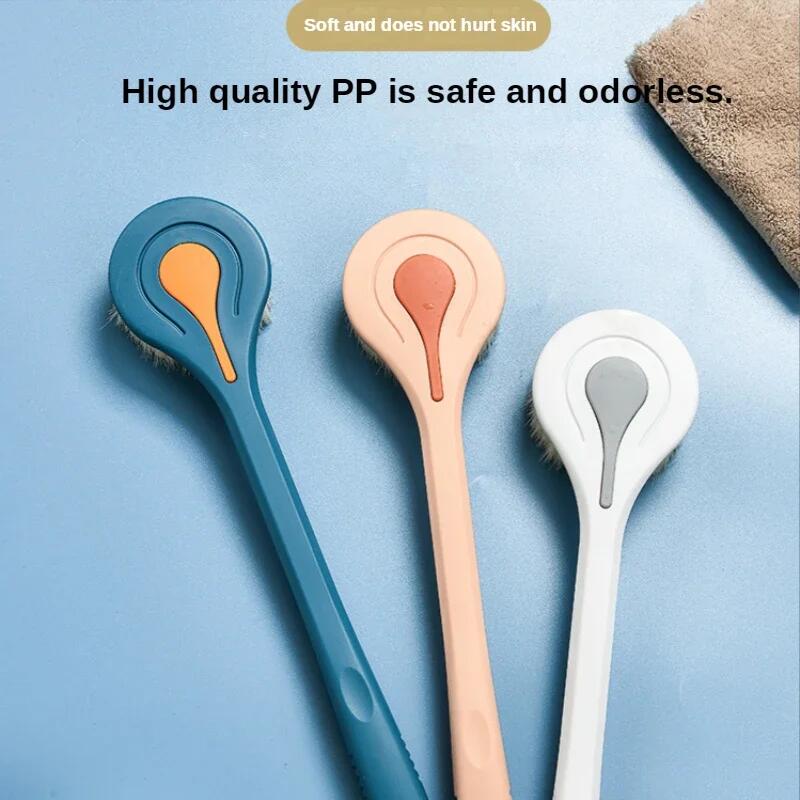 1 stück Badebürste mit langem Griff, weiches Haar, Badebürste, Rückenballbürste, Badezimmer-Körperbürsten, Schlamm-Rückenwäscher, Duschmassagebürste