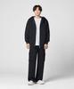 AGOD (Fleece-Lined) Single-Pleat Cargo Sweatpants [Black]