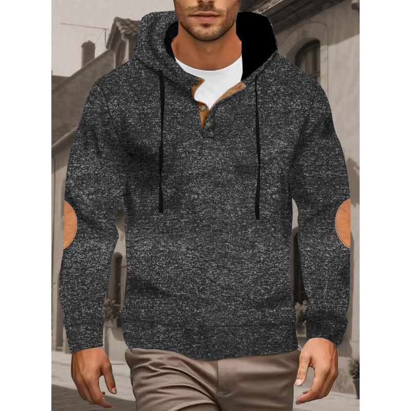 New Men's Stand Collar Sweatshirt Jacket Men's Knitted Joint Splicing Casual Jacquard Sweatshirt Black Black Gray