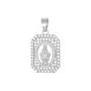 Virgin Mary Gold-Plated Zirconia Pendant Clavicle Necklace for Women