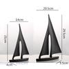 Creative Resin Crafts Ornaments Sailboat Ferry Triangle Abstract Hollow Out Golden Handicraft Furnishings Home Decoration