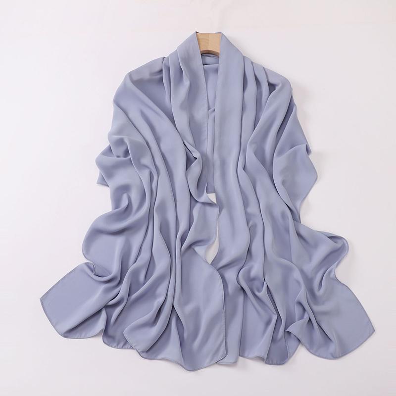 Muslim Spring Modal Chiffon Shawls Scarf for Women Plain Soft Jersey Hijab Scarves Big Size Headscarf Islamic Turban Headband