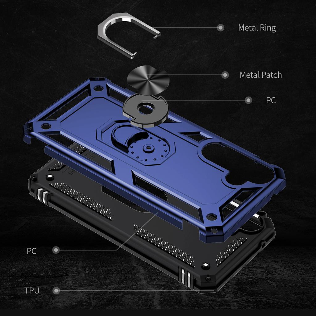 For Samsung Galaxy A35 5G Cell Phone Case Ring Kickstand TPU+PC Drop-proof Back Cover