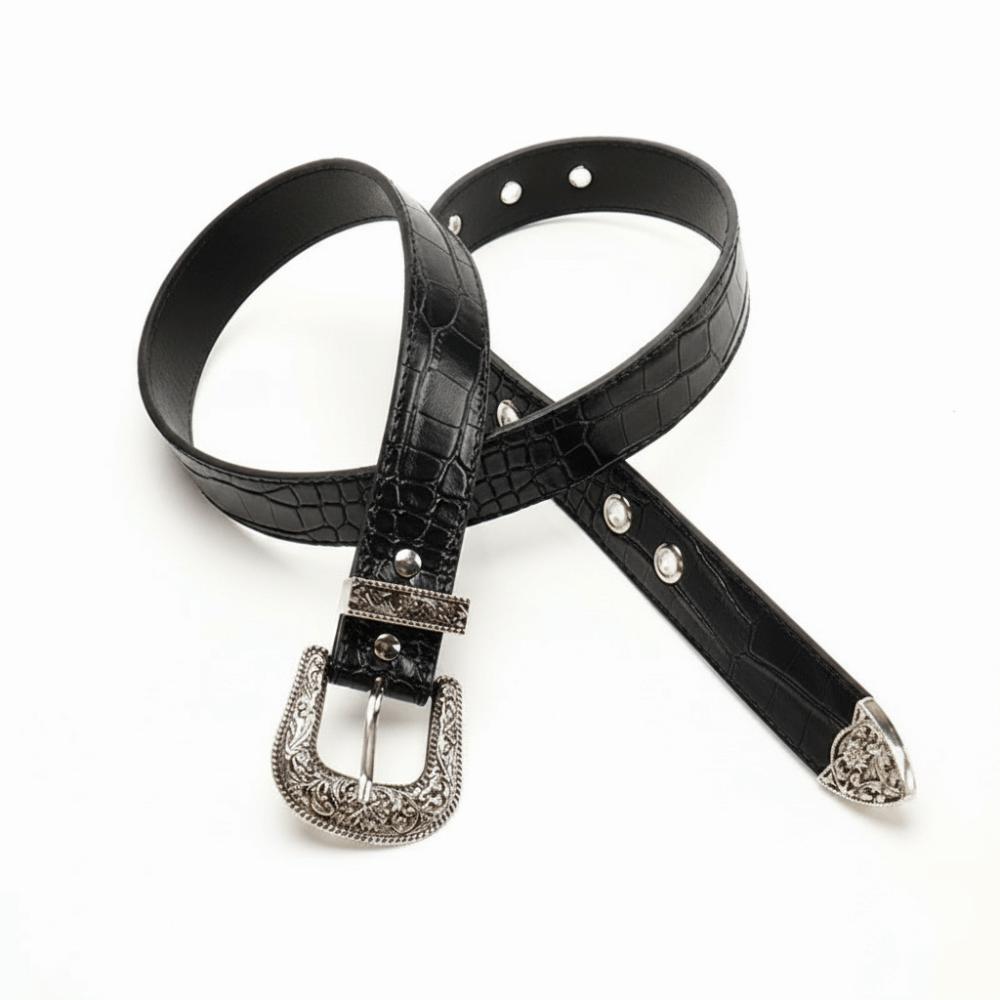 Pin Buckle Women Belt Punk PU Leather Waistbands Fashion Retro Waist Belt  Party