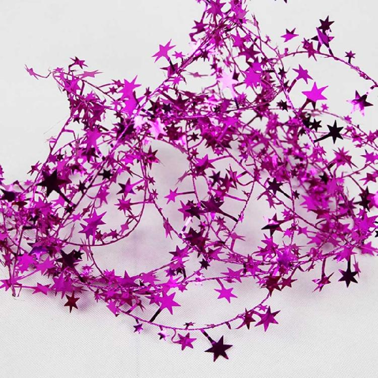 Colored Five-pointed Star Wreath Iron Wire for Home Party Window Wedding Decor
