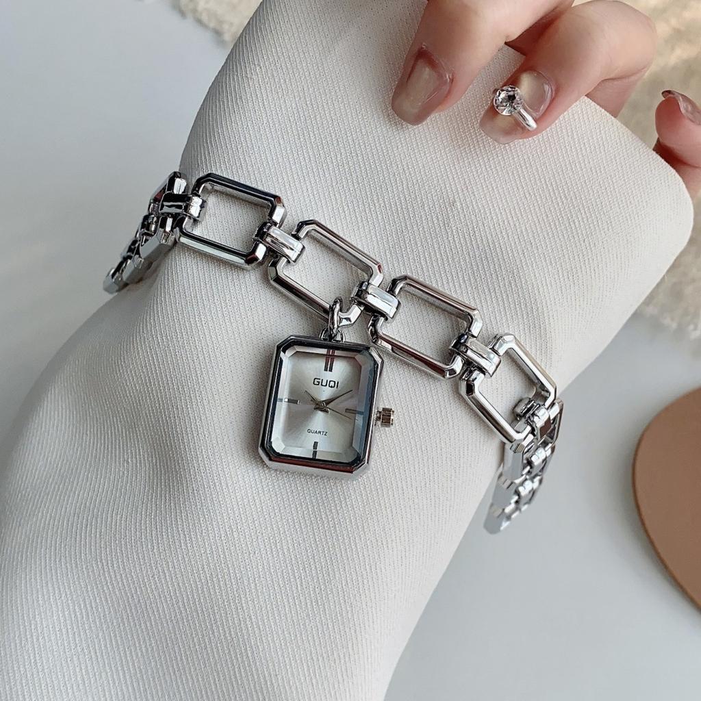 Xiaoxiangfeng Pendant Watch Women's Square Pendant Bracelet Watch Niche Design Square High-end Temperament Watch