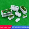 DIY White Flower Box: Handmade Indoor Sand Table Park Model for Scenery Decoration