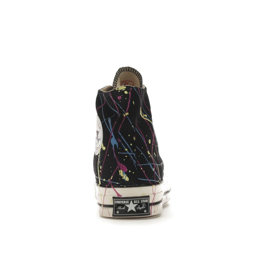 Converse Chuck 70 High Black Magenta Paint Splatter Casual Shoes 170801C