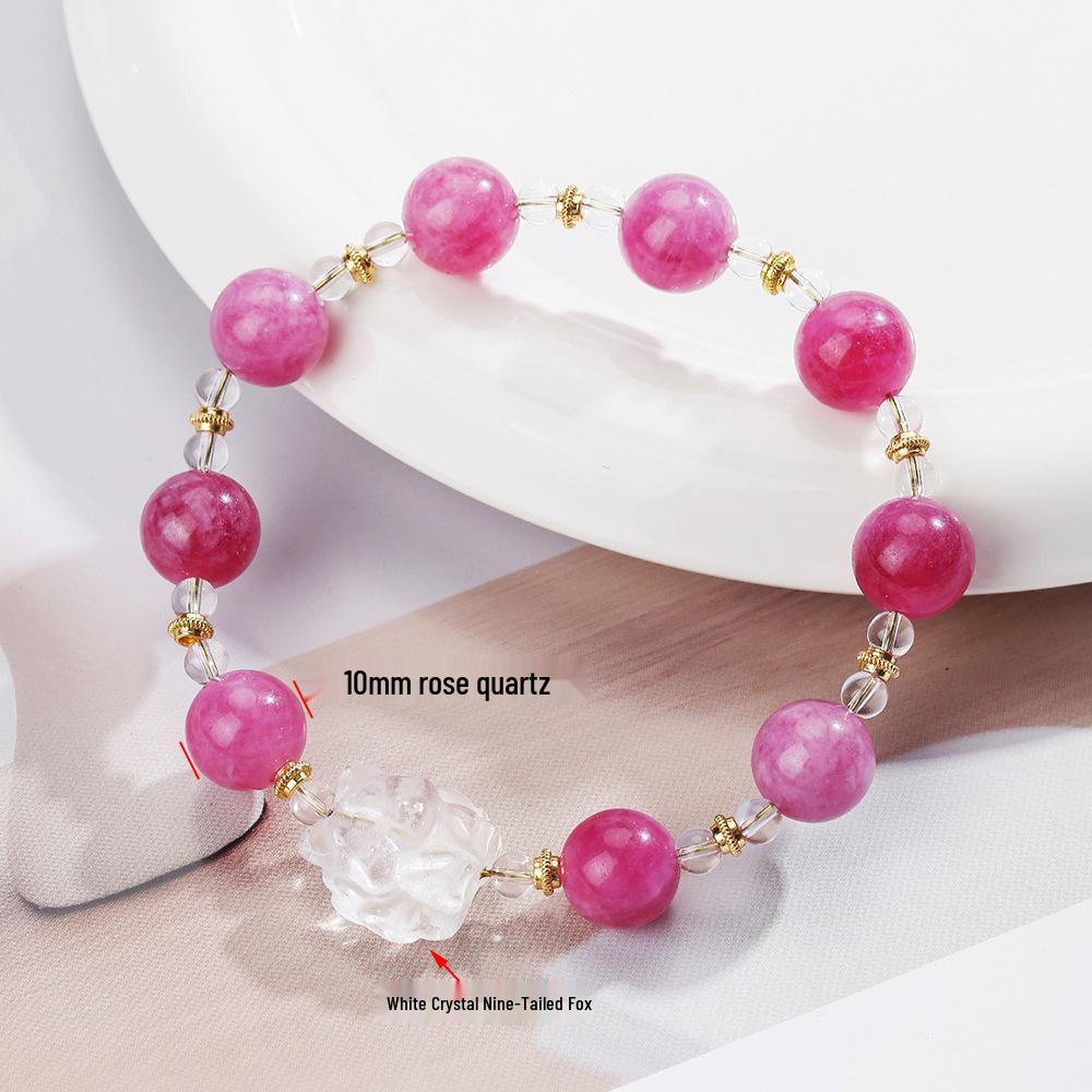 Natural Amethyst Crystal Bracelet: Light Luxury, National Style, Attracting Love - DIY Jewelry Gift