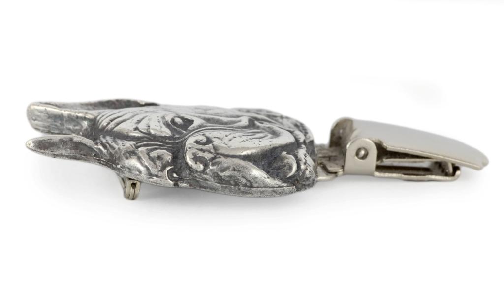 Boxer, German Boxer – Brooch with a clip, holder for a start number – Design 01 | Art-Dog
