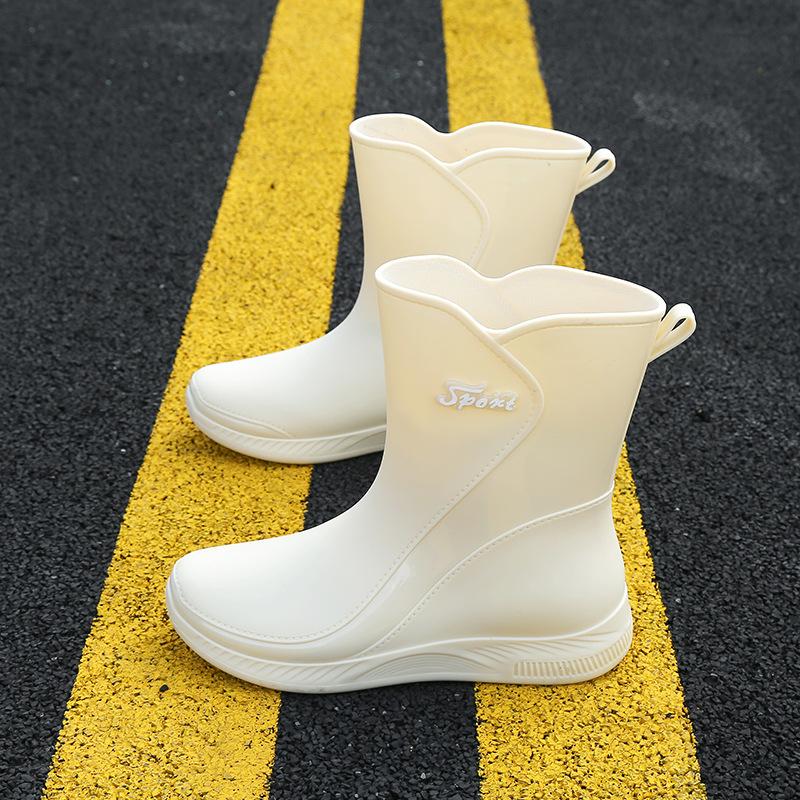 

Нескользящие водные туфли женские средней высоты резиновые сапоги для дождя взрослые короткие резиновые сапоги студенческие модные резиновые сапоги терморезиновые туфли бархатные водные сапоги 41 слоновая кость