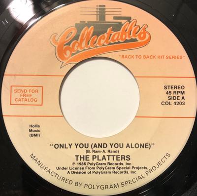 7-inch Platen - Only You (En jij alleen) COL4203 Verzamelobjecten 1986 US ObiPop Gebruikt