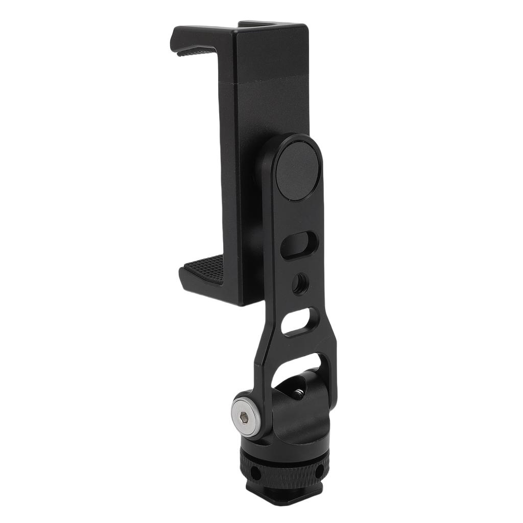 Hot Shoe Phone Mount 360 Degree Rotation Camera Tripod Phone Holder with 2 Cold Shoe and 1 4in Screw Interface