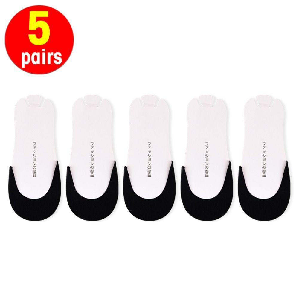 5pairs Half Palm High Heels Socks Without Heel Antiskid Socks Fashion Invisible Socks Ladies