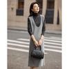 Demana Women's Fluffy Knit Two-Piece Vest Dress Set