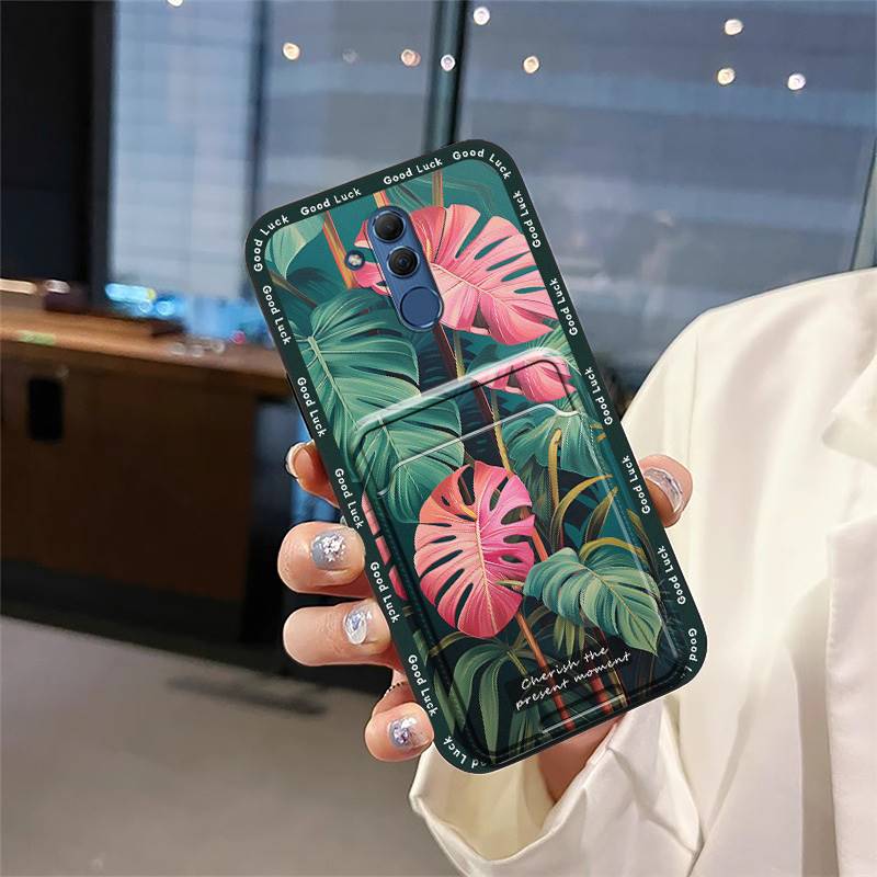 Cartoon Soft Case Phone Case For Huawei Mate 20 Lite Back Cover Protective Card Slot Silicone Shockproof Anti-dust TPU