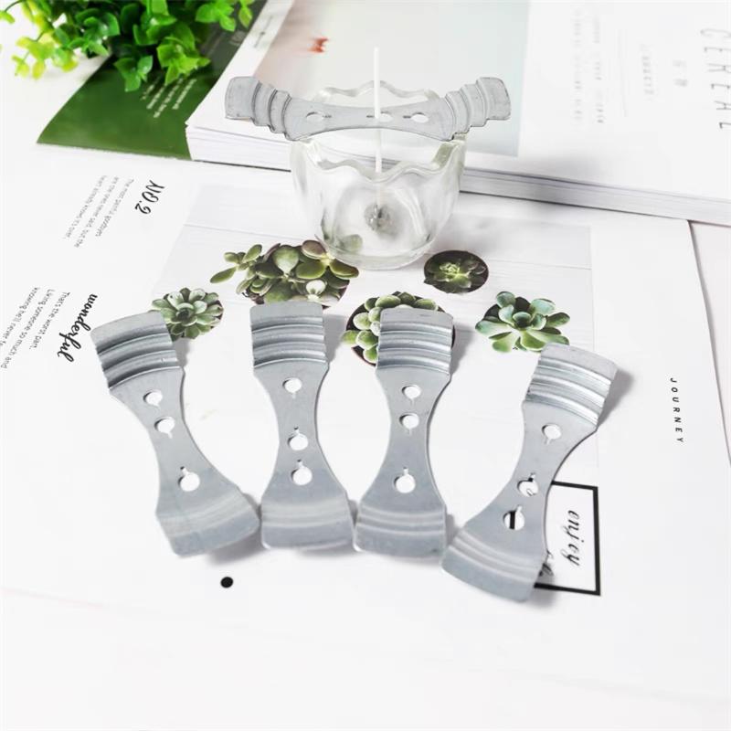 10/20 Stück Metall Kerzendocht Halter Zentrierhilfe DIY Kerzenherstellungsset Schmelzkern Hilfswerkzeug Dochtfixierer Befestigungsclip