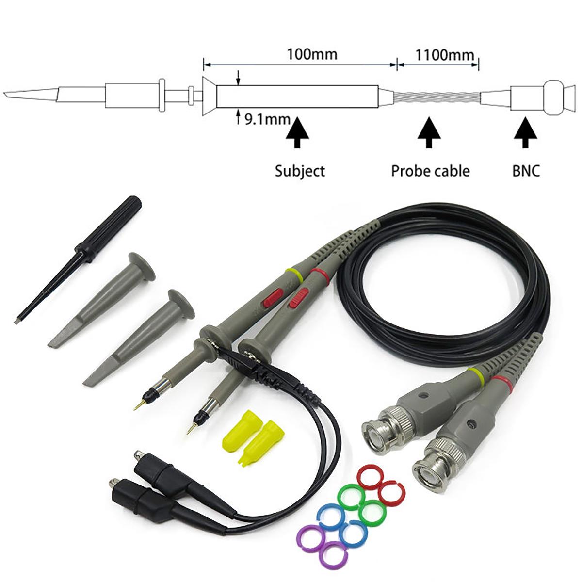 

PDTO 2 шт., 100 МГц, осциллограф, анализатор, зажим, тестовые провода для HP Tektronix