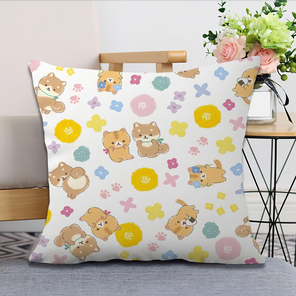Corocoro Coronya Cute Soft Kawaii Pillow Case For Sofa Living Inu Room Home Decor Protective Cover Without Shiba Pillow-Insert