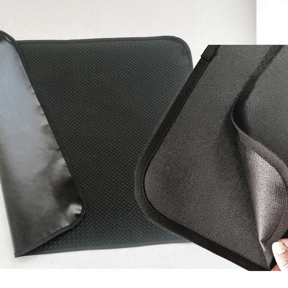 Silicone fireproof fireplace mat half circle shape insulated floor protection for stoves grills indoor fire pits