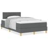 VidaXL Lit à ressorts indépendants avec matelas gris foncé 120x190 cm tissu 3338980