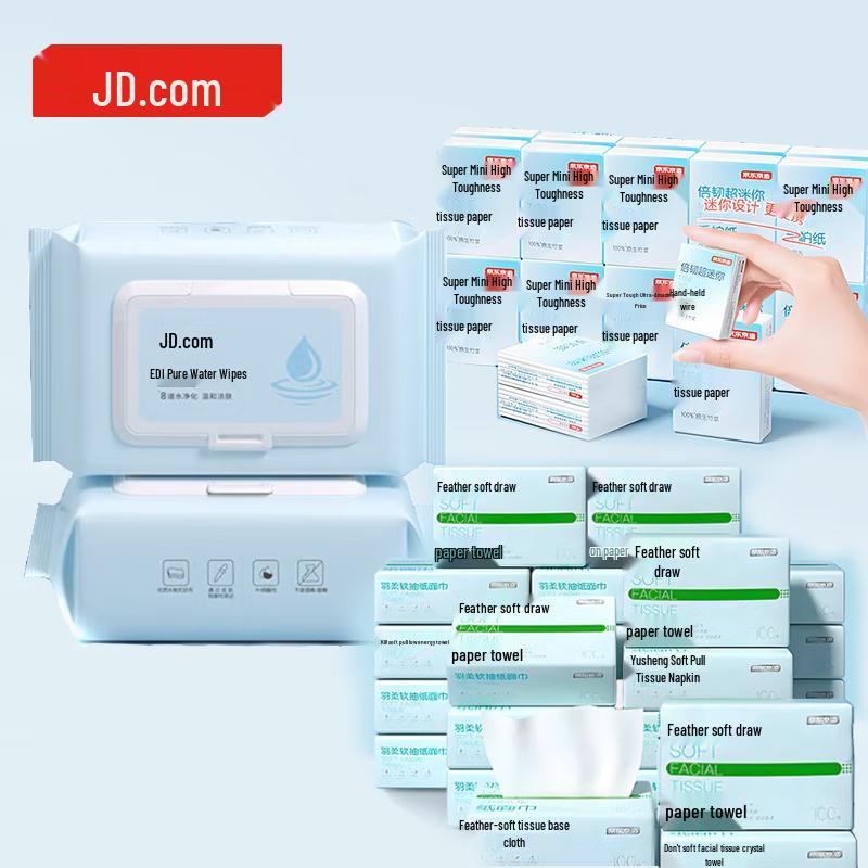 

Jingdong Zhizao Household Tissue & Wet Wipe Combo