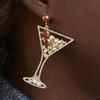 Elegant Black Diamond Alloy Geometric Earrings For Women Stylish And Unique Design