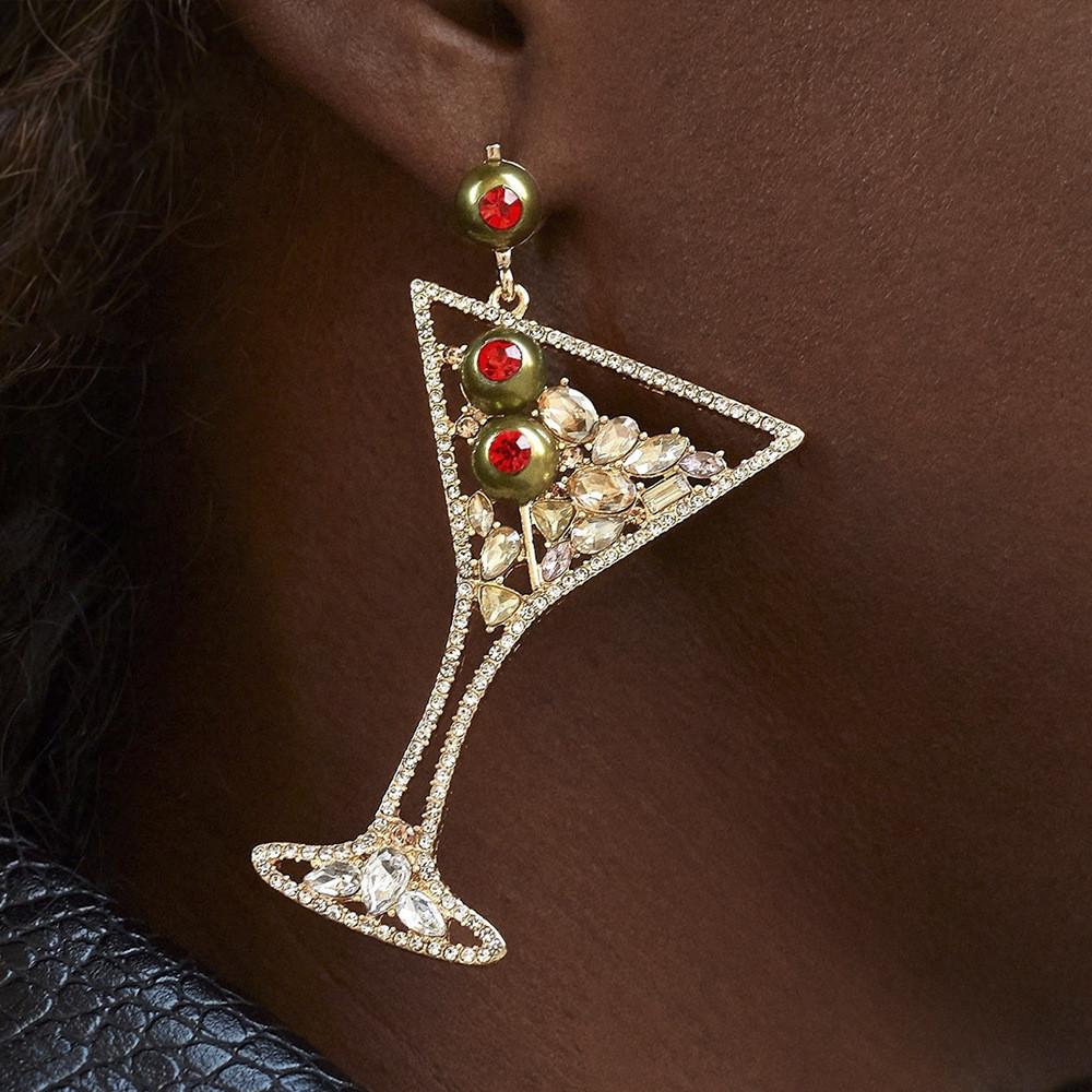 Elegant Black Diamond Alloy Geometric Earrings For Women Stylish And Unique Design