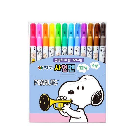 Globe Chemical Peanuts Felt Tip Pen Set (12 Colors)