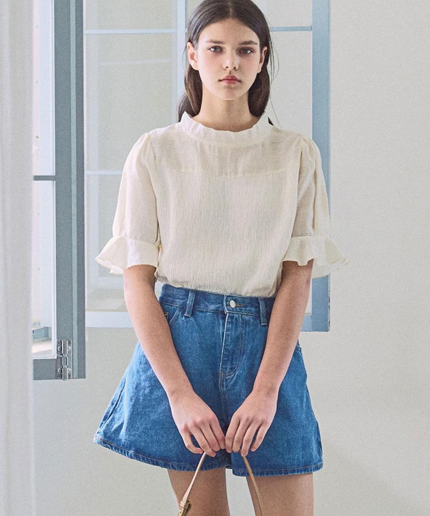 SLOWLOLLI Mixed Layered Blouse_2 Colors