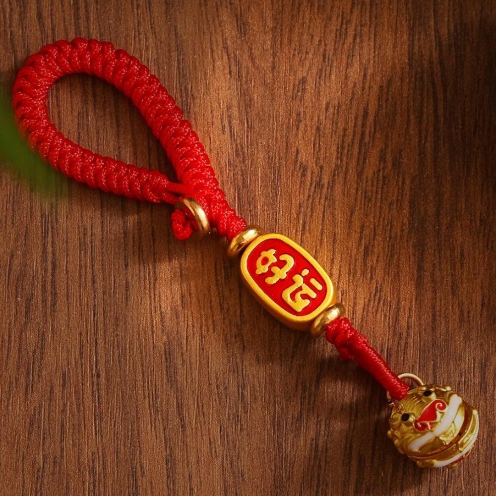 Rope Woven Lucky Keychain Chinese Style Car Keyring Creative Fortune Bag Pendant  Women