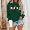 Women's Casual Fashion Round Neck Long Sleeve Halloween Printed Sweatshirt