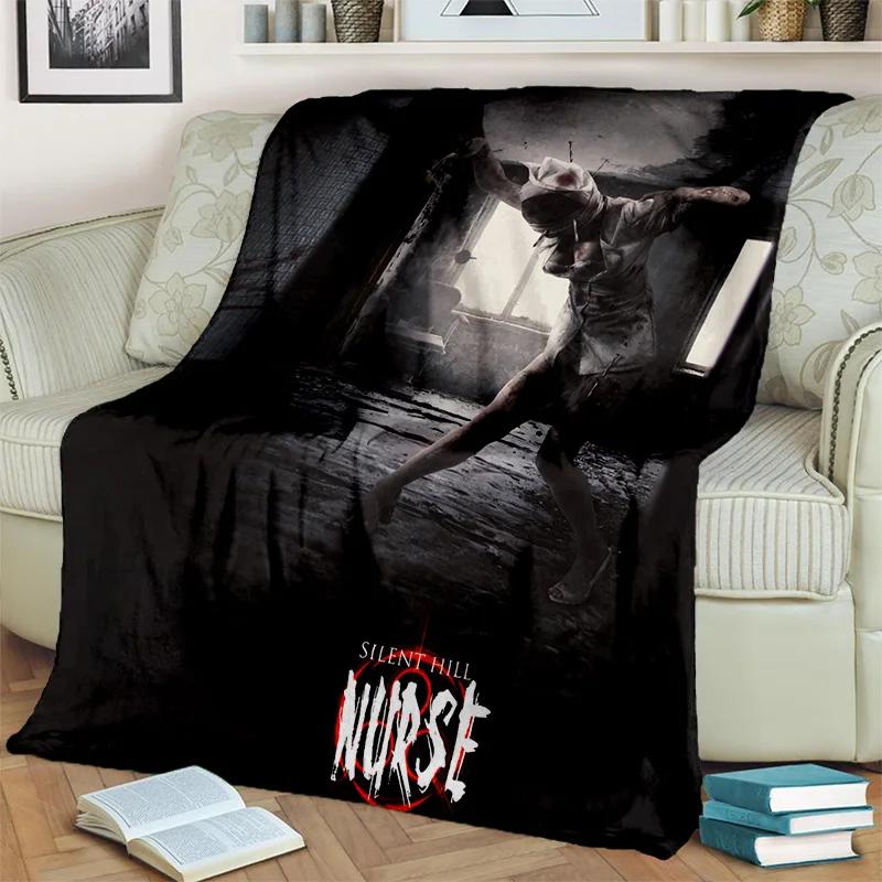 3D Silent Hill HD Horror Movie Game Blanket,Soft Throw Blanket for Home Bedroom Bed Sofa Picnic Travel Office Cover Blanket Kids