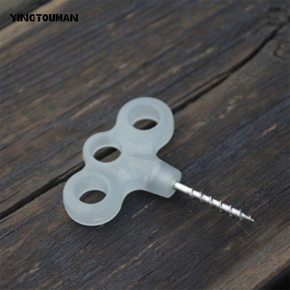 Night Vision Pegs Screw Travel Outdoor Equipment Hiking Rope Buckle Spike Hook Tent Nail Ground Pin