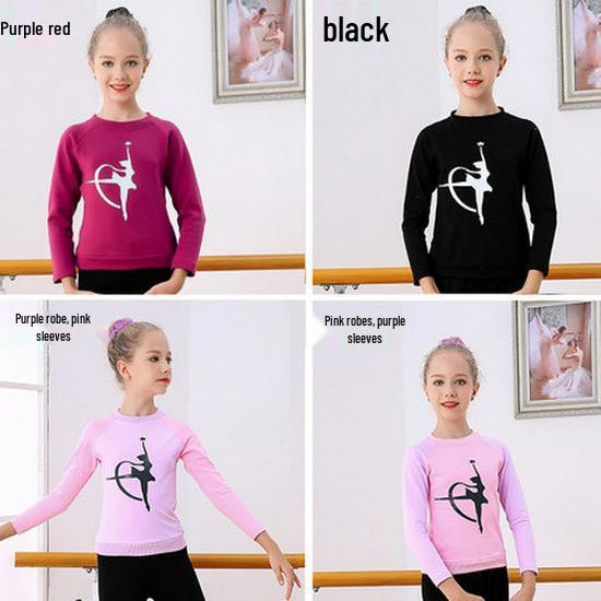 Children's Cotton Dance Tops - Spring & Autumn: Long/Short Sleeve Latin, Summer Chinese, Yoga Wear for Girls