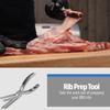 Neuer Edelstahl Rippchen Prep Pro Bogenklemme Rutschfest BBQ Rippchen Skinner Langlebig Tragbar Rippchen Entsehner Werkzeug BBQ Zubehör