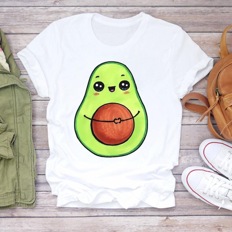 (Asiatische Größe) T-Shirt Top Kleidung Casual Love Heart Valentine Kurzarm Mode T-Shirt 90er Jahre Damen Print Sommer Lady Female Grafik T-Shirt