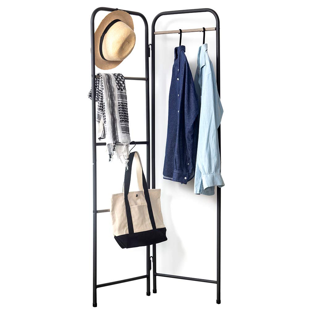 Hanging Scarves and Coats In the IRIS OHYAMA Hanger Folding Matte Load Capacity Width 67 X Depth 35 X Height Style Hanger [For Entranceway] Rack,