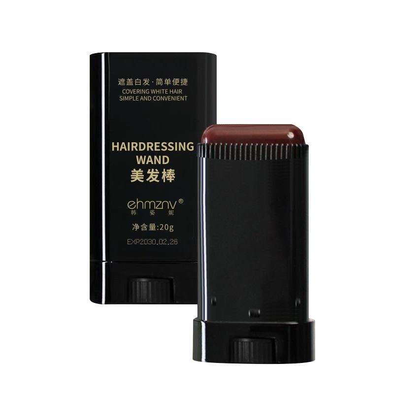 Hair Dye Stick with Comb 2 in1 Temporary Hair Coloring Covered White Hairs Long Lasting Hairline Pen Washable Black Brown Coffee