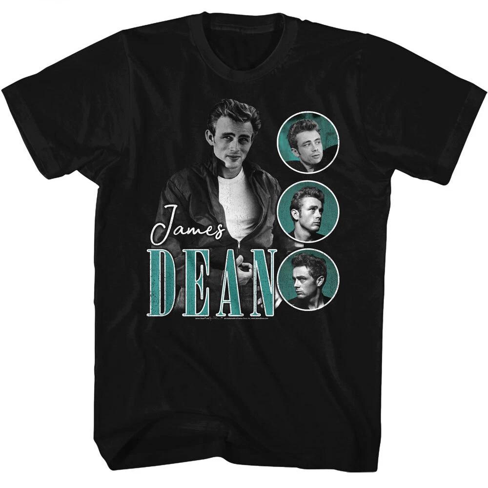 James Dean 1950 s Icon Legend 3 Circle Photos Men s T Shirt S