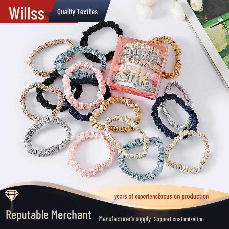 Gumičky do vlasů z čistého morušového hedvábí - Elegantní, jednoduché doplňky pro drdoly a účesy