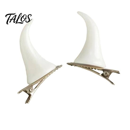 Cute Devil Horns for Parties 2Pcs Halloween Evil Horn Hair Clips, Small Horror Demon Goth Ear Clips Photoshoots Hairpins, Barrettes Accessories Women