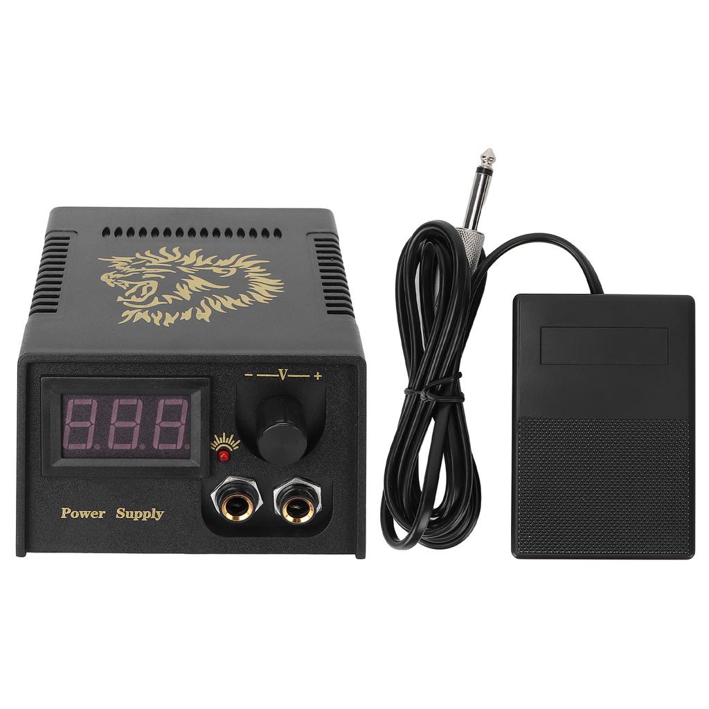 Tattoo Machine Power Supply Tattoo Foot Pedal LED Display Complete Tattoo Starter Kit